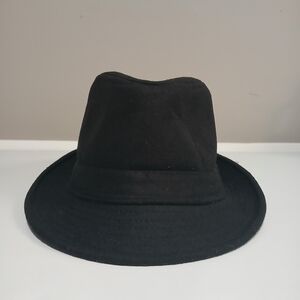 New! Black Fedora Felt-feel Hat OSFM (60)